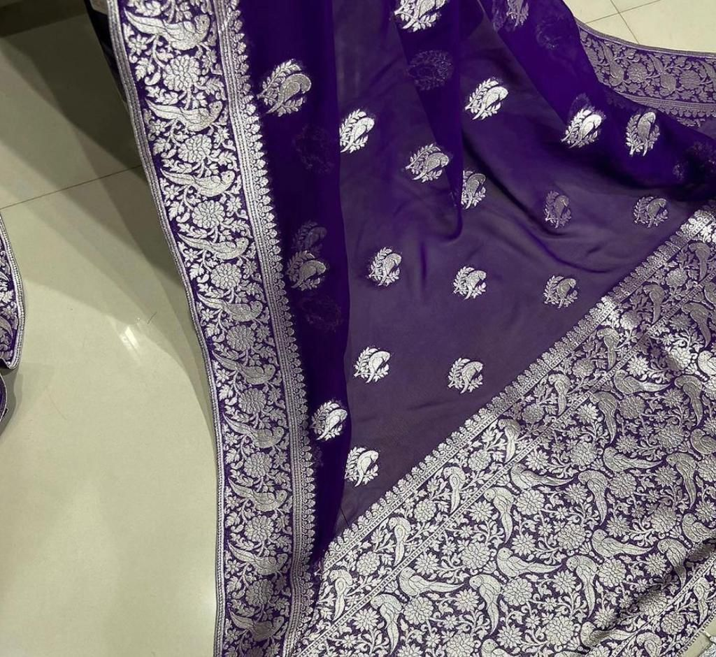 Beautiful Crepe Georgette Silk saree