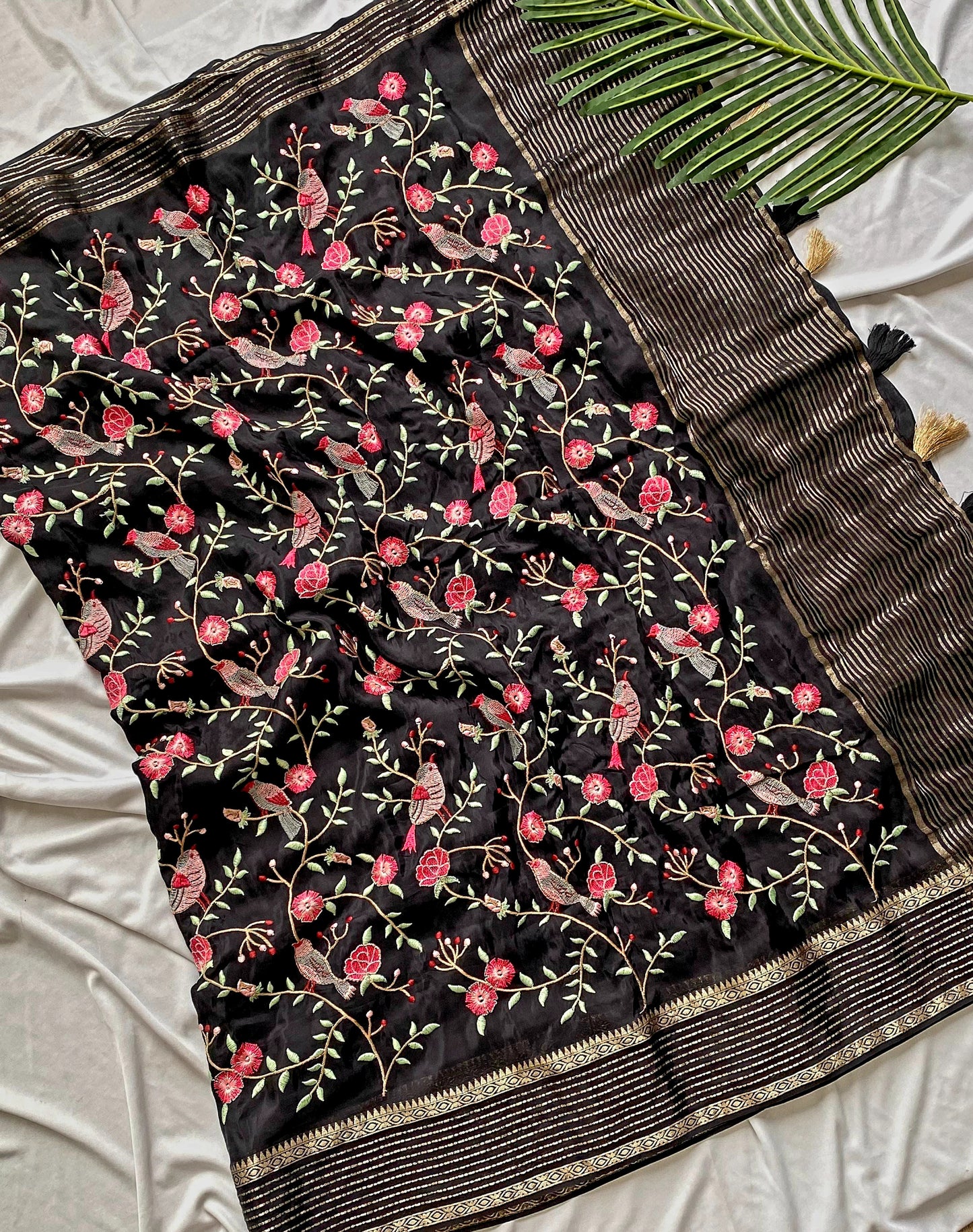 Premium silk saree with embroidery