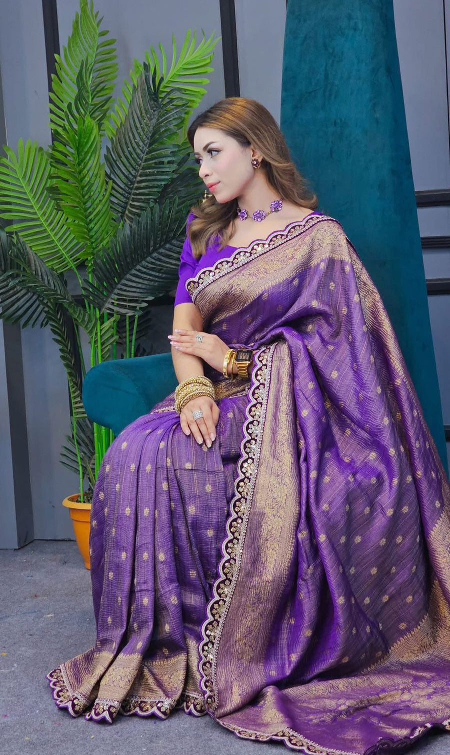 Pure banarasi Tissue Silk saree