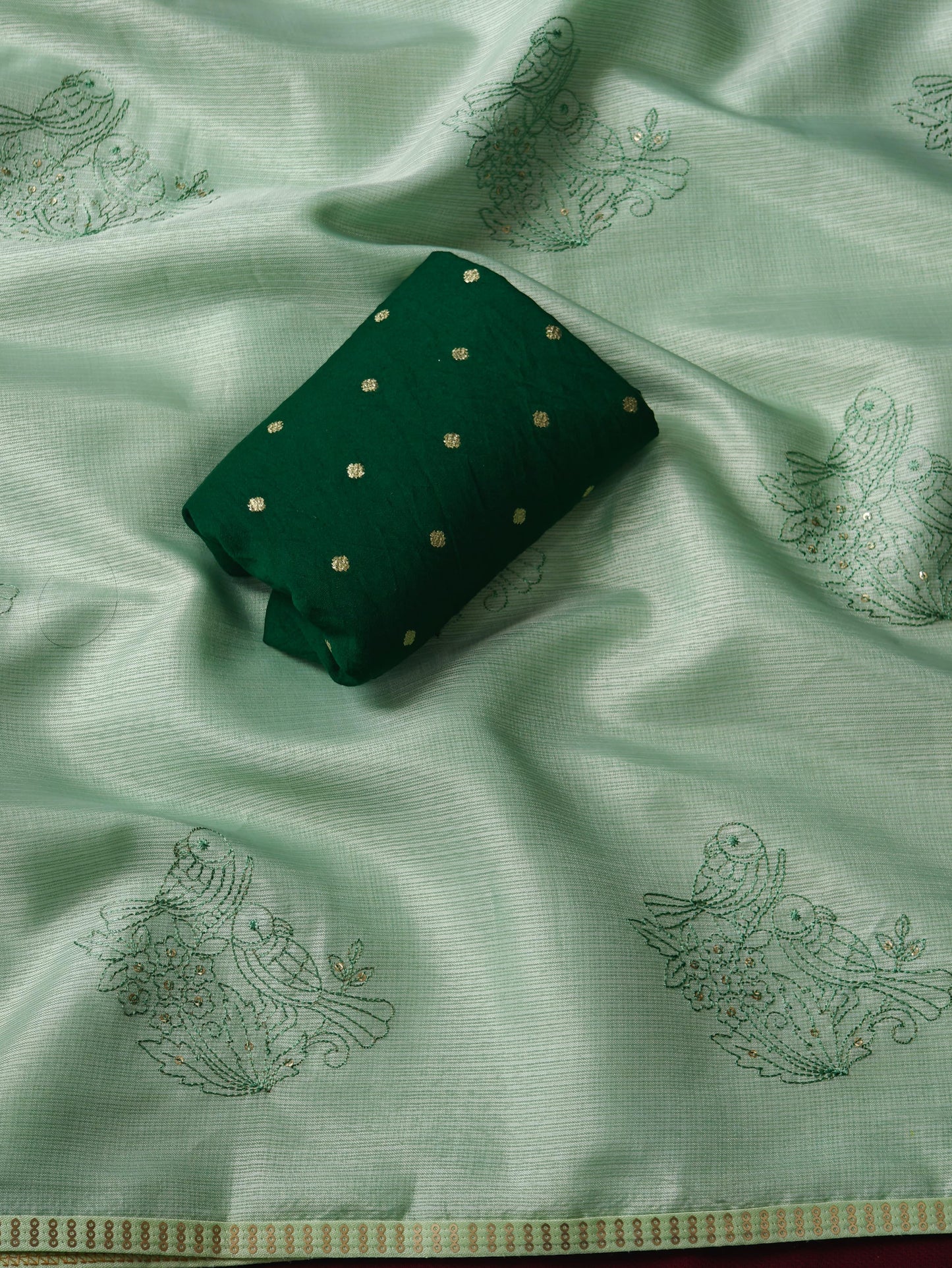 Kota doriya saree with embroidery