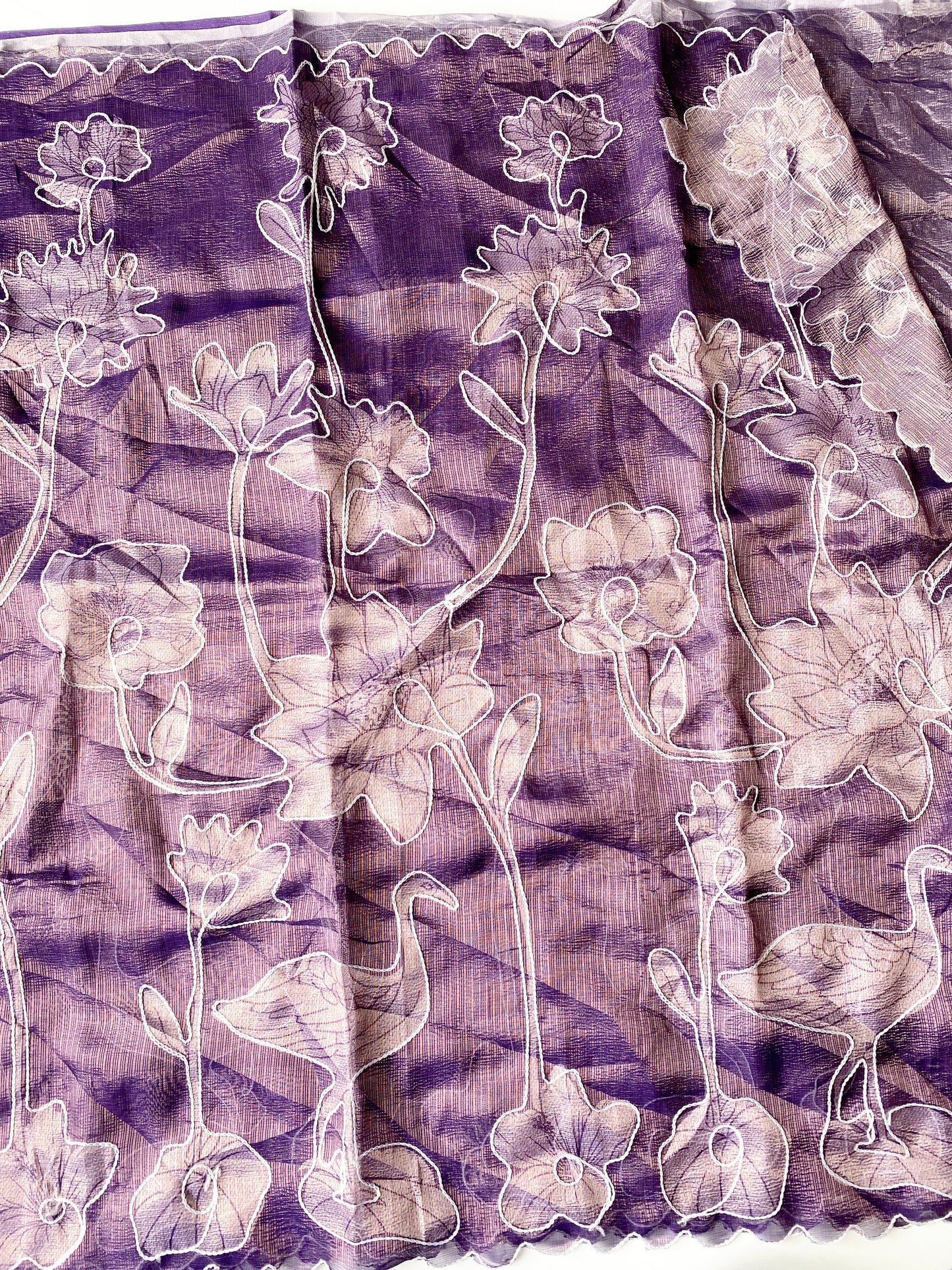 Beautiful kota saree with embroidery