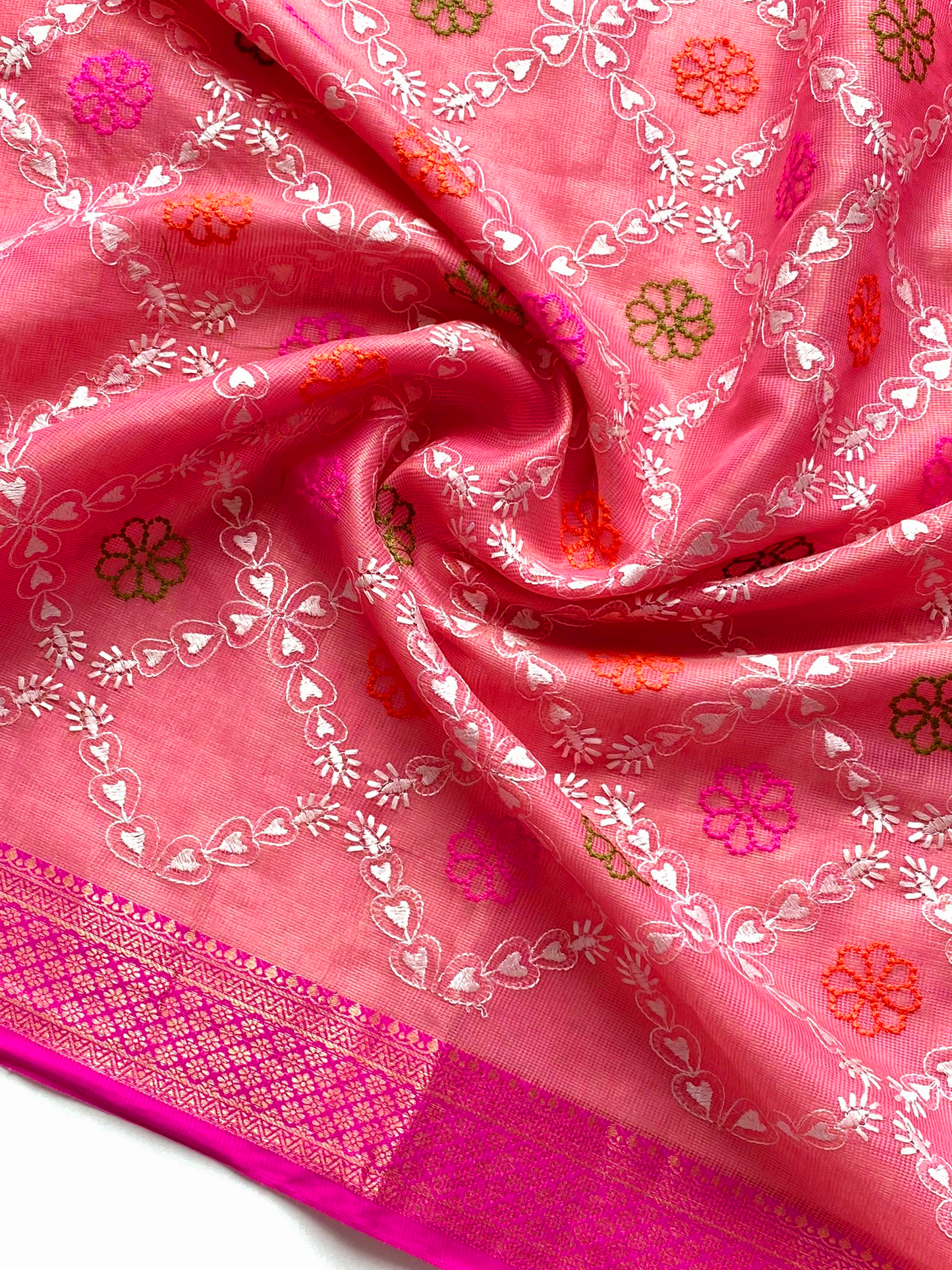 Beautiful Kota silk saree with Embroidery