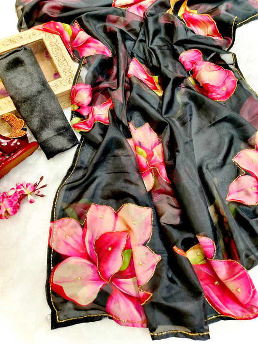 Beautiful Tabby Organza saree
