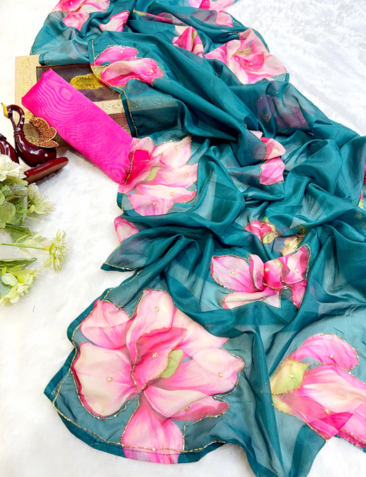 Beautiful Tabby Organza saree
