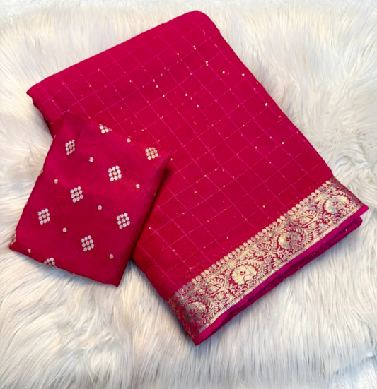 Beautiful viscose Georgette saree with sequence work (Delivery in 5-7 days)
