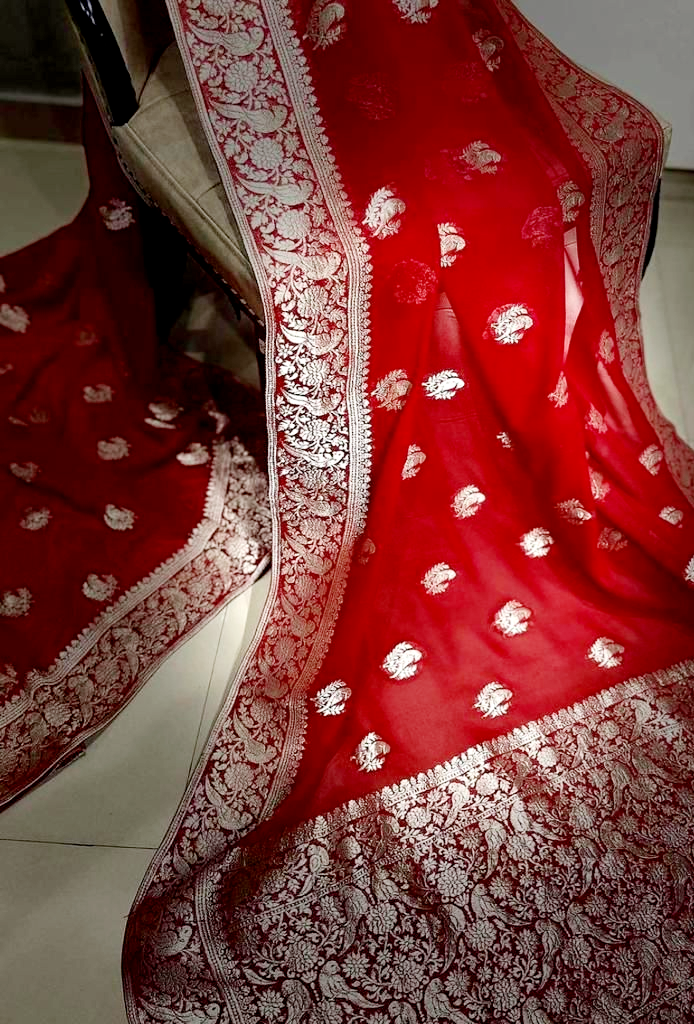 Beautiful Crepe Georgette silk saree