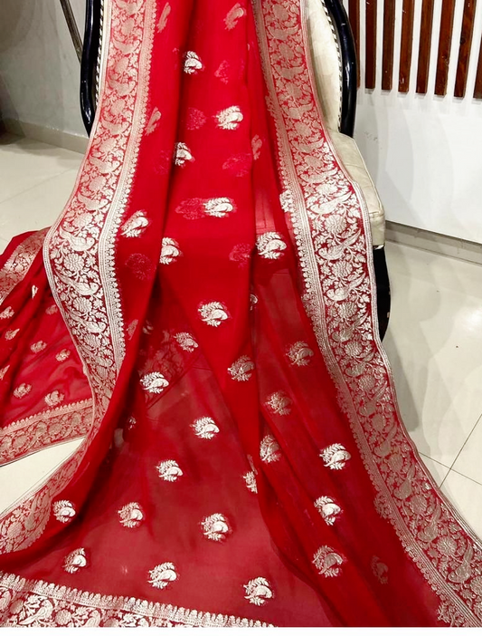 Beautiful Crepe Georgette silk saree