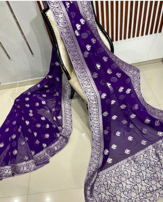 Beautiful Crepe Georgette Silk saree