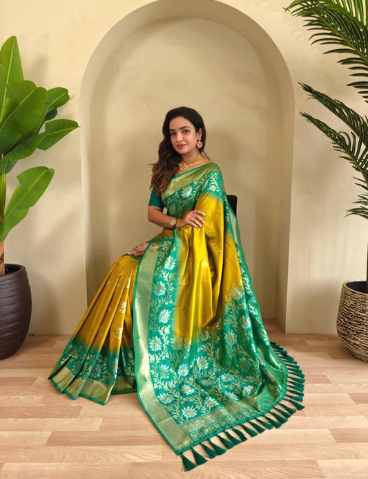 Dual Tone silk saree