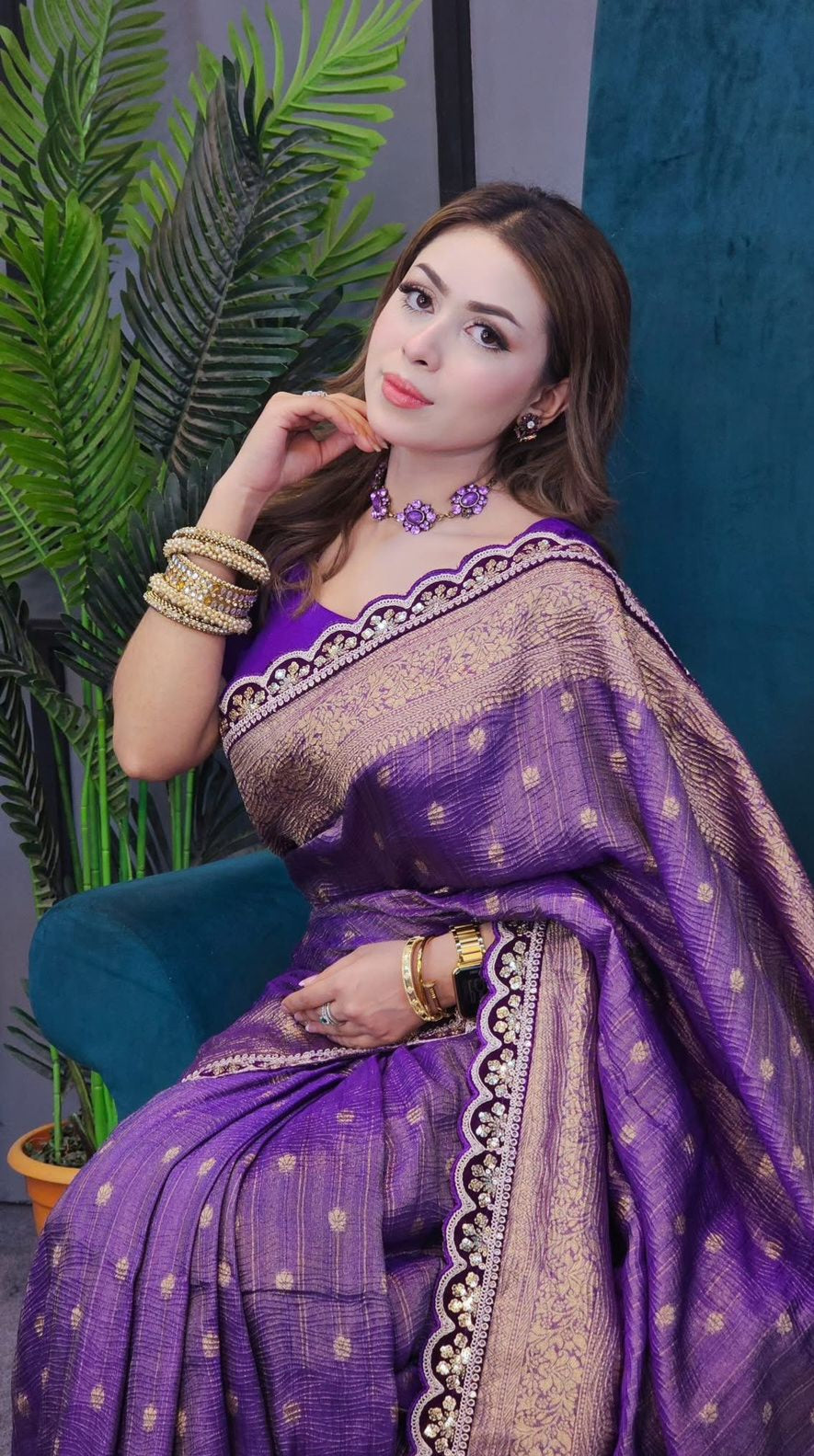 Pure banarasi Tissue Silk saree