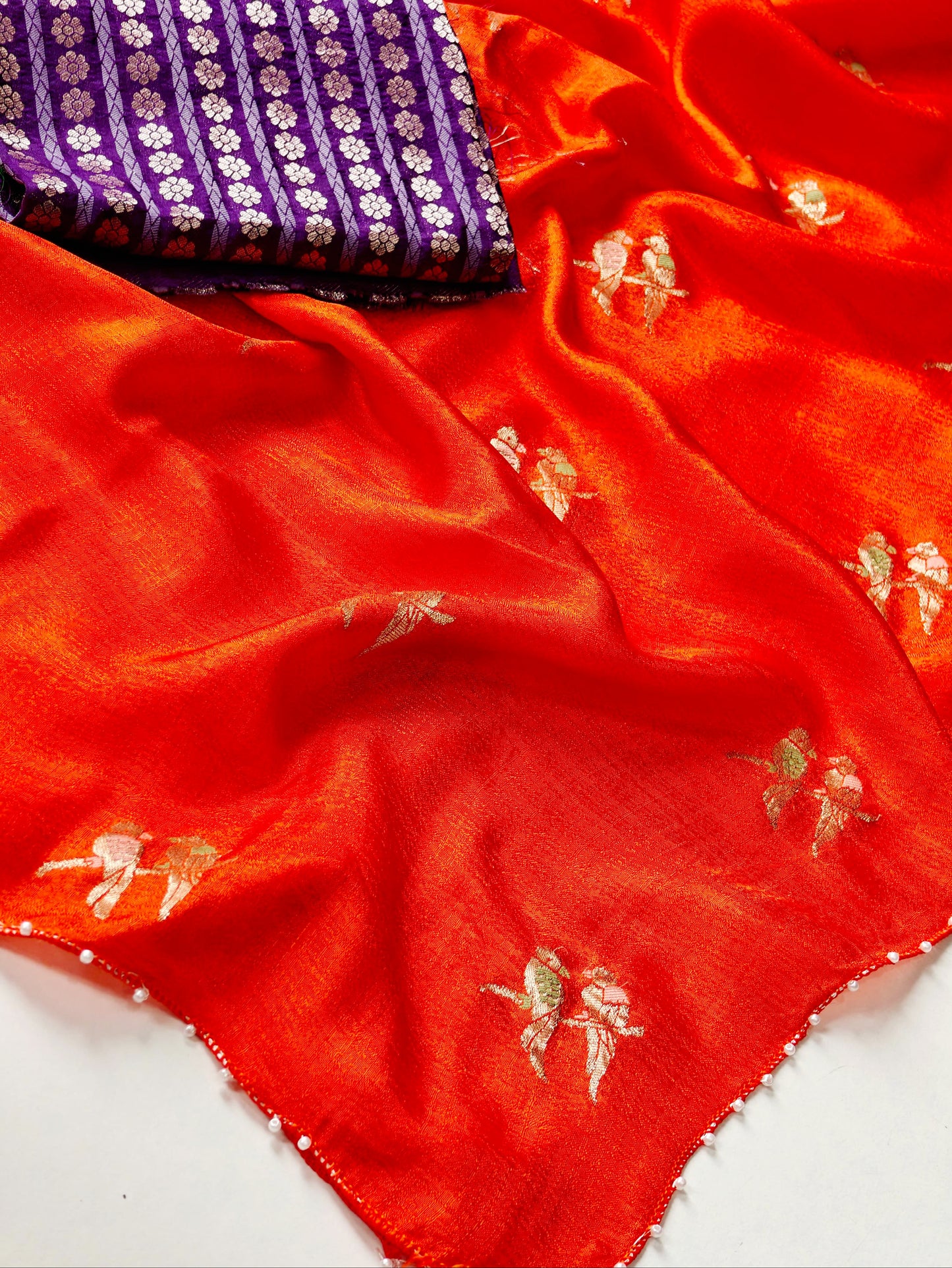 Viscose Jute crush silk saree