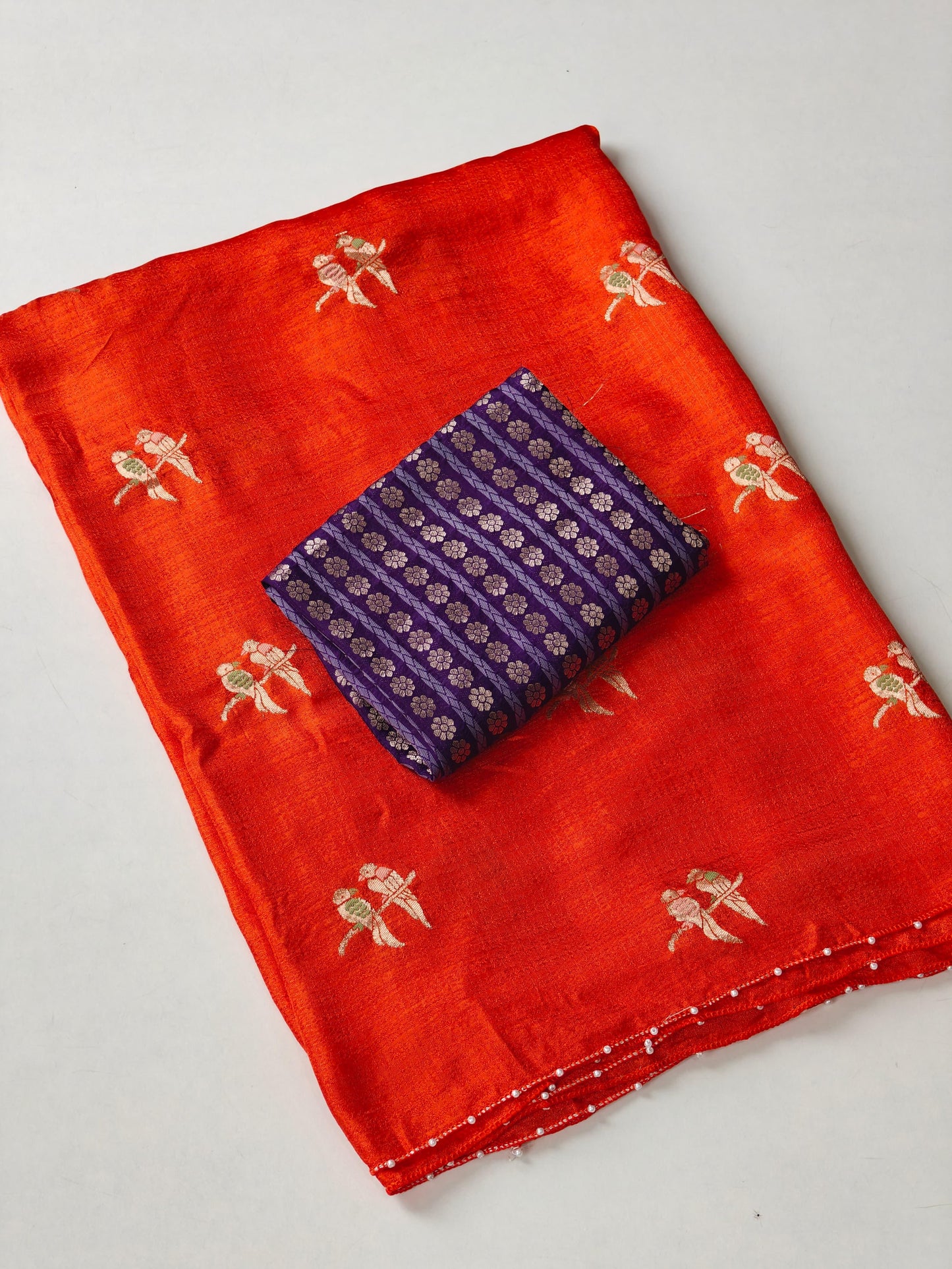 Viscose Jute crush silk saree