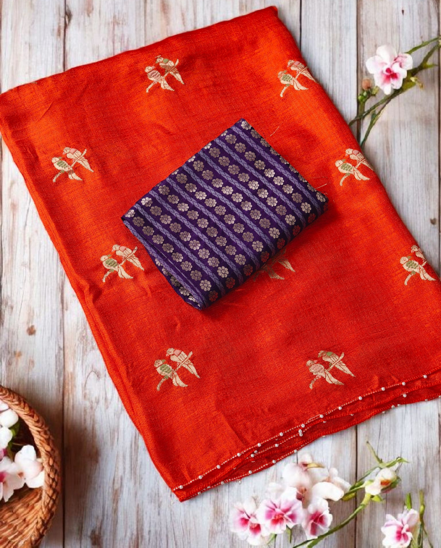 Pure Jute crush silk saree