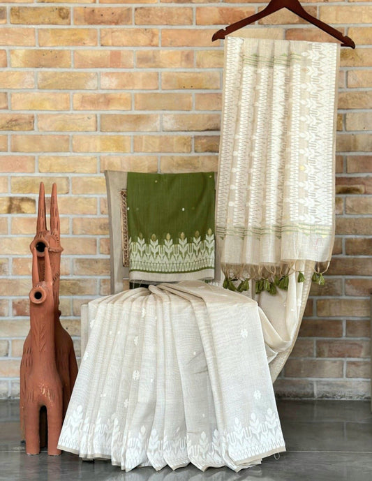 Soft munga cotton saree with Jamadani concept