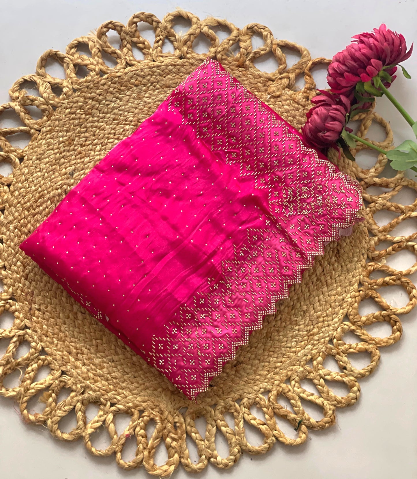 Very beautiful silk saree with blouse material