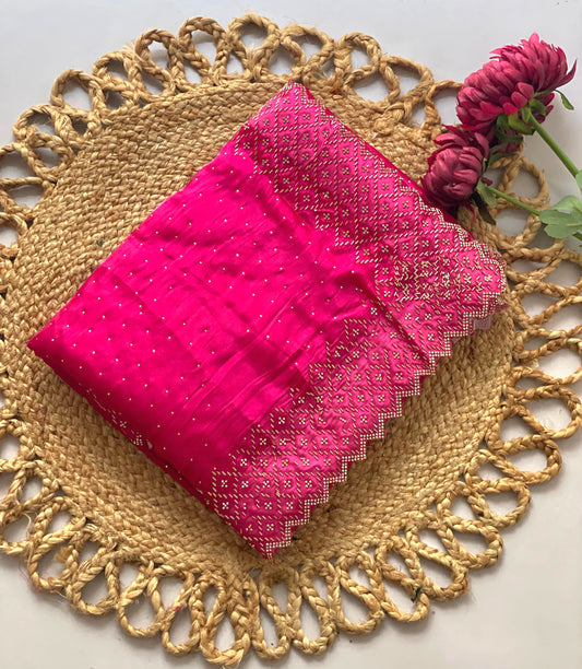 Very beautiful silk saree with blouse material
