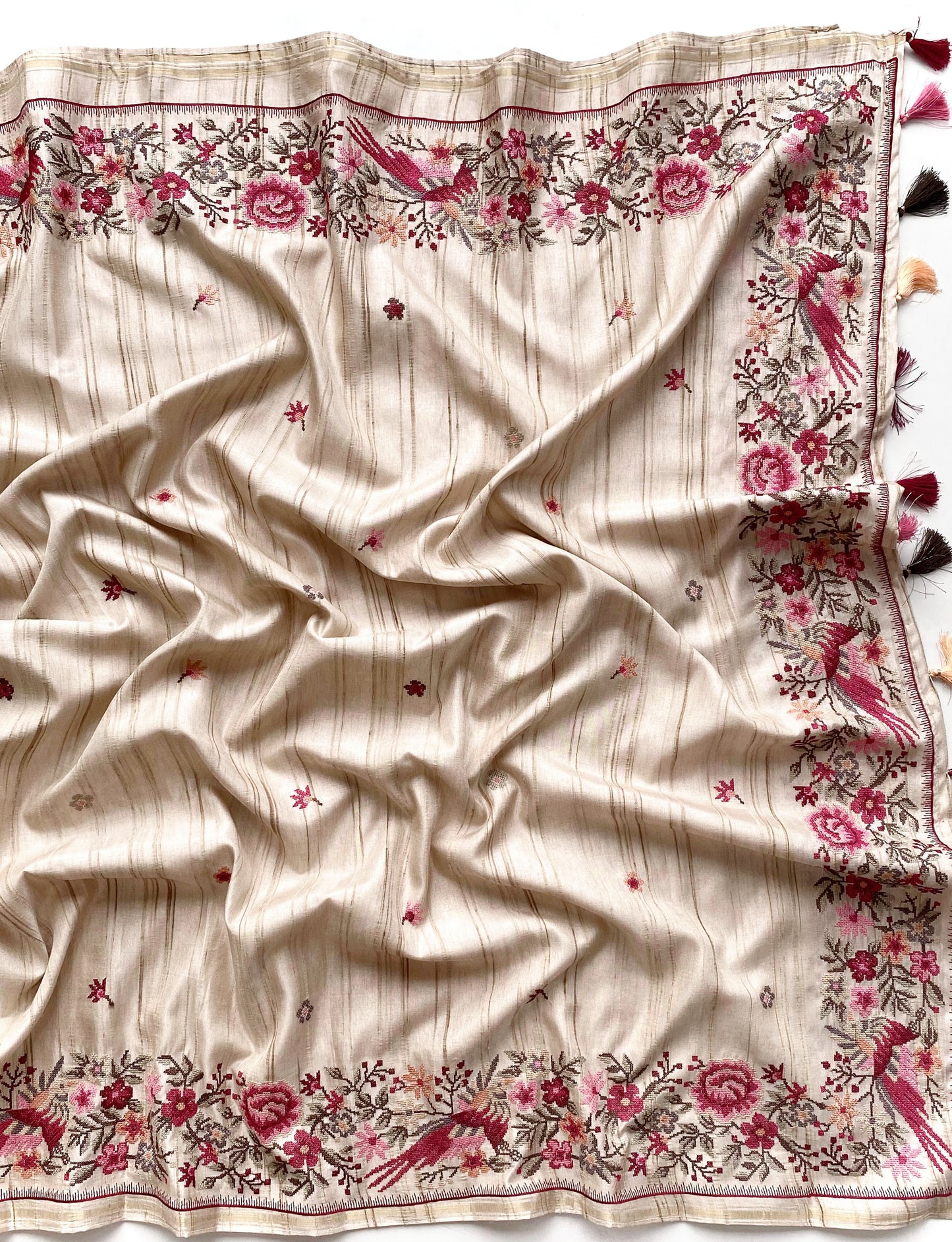 Pure Handloom Tussar Silk saree