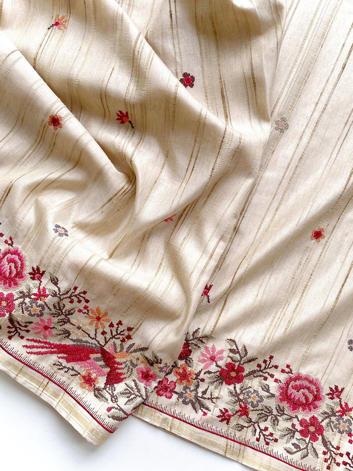 Pure Handloom Tussar Silk saree
