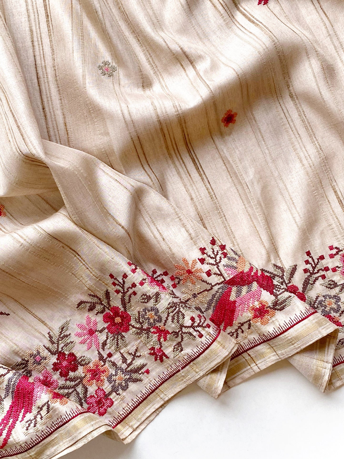 Pure Handloom Tussar Silk saree