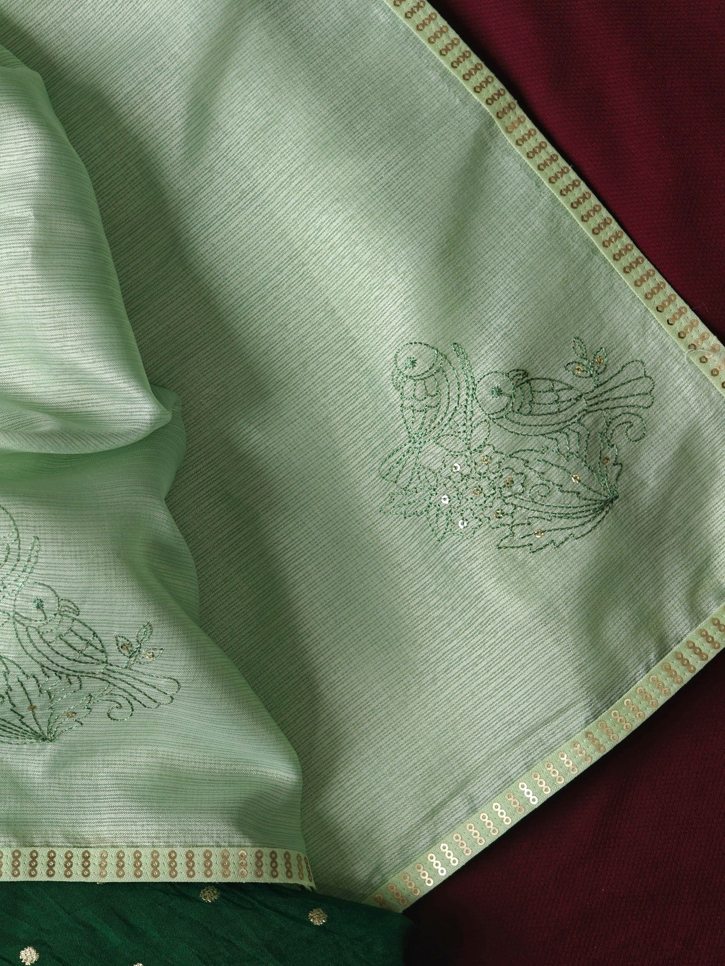 Kota doriya saree with embroidery