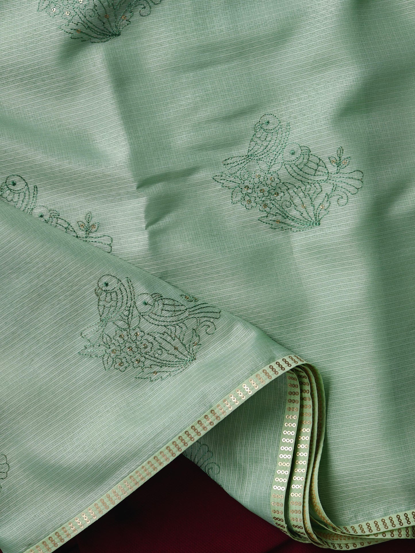 Kota doriya saree with embroidery