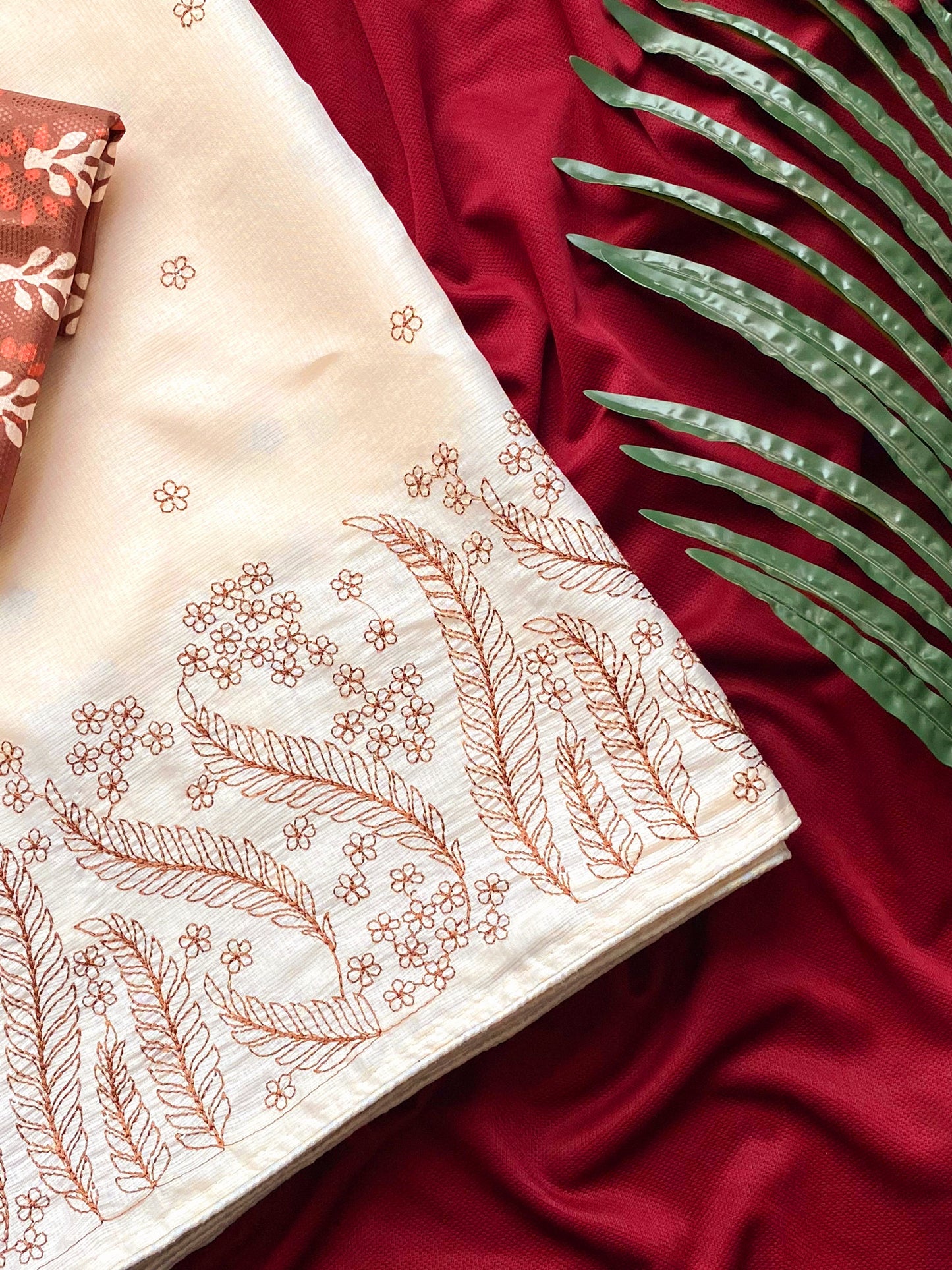 Kota silk saree with embroidery