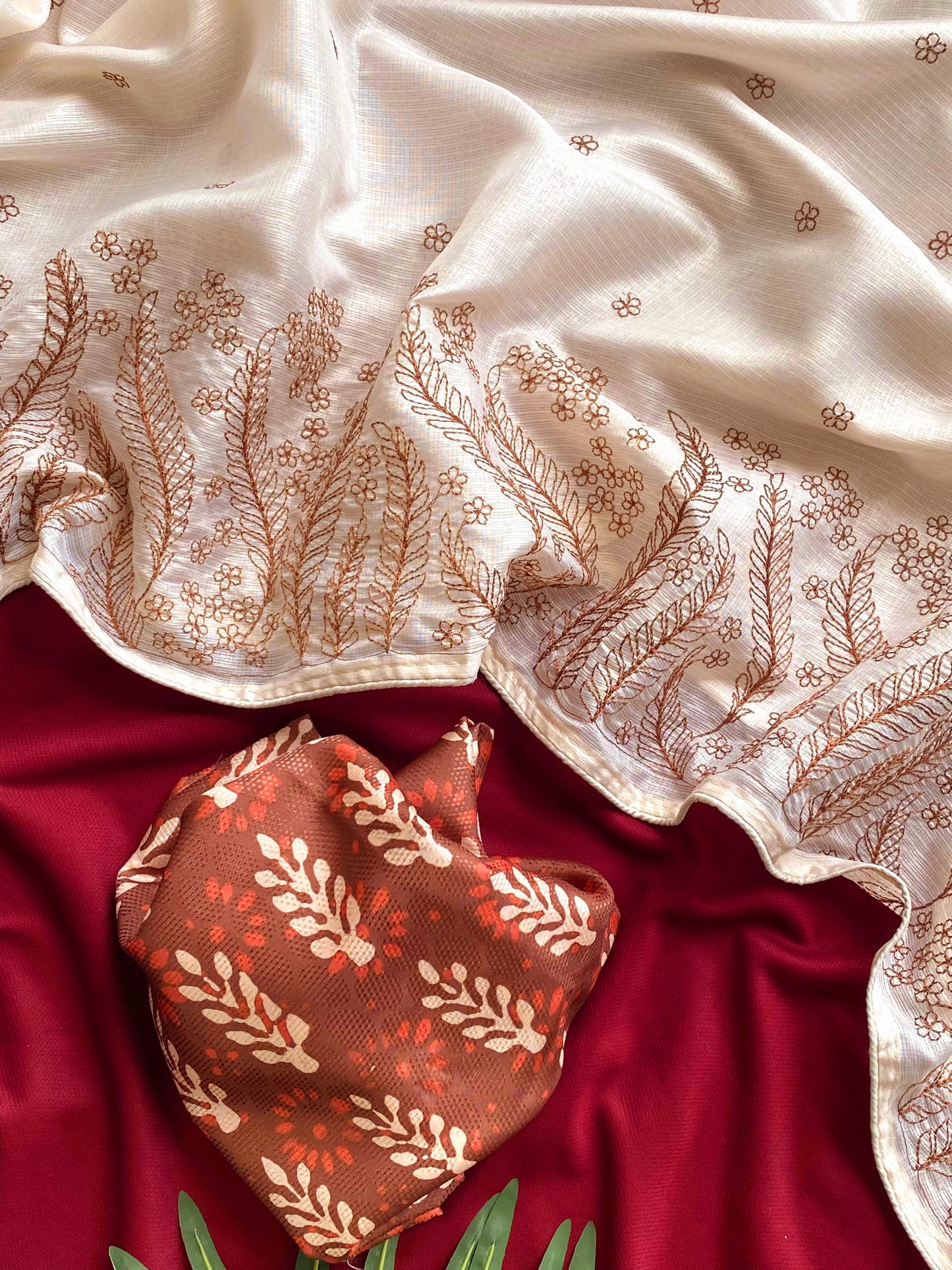 Kota silk saree with embroidery