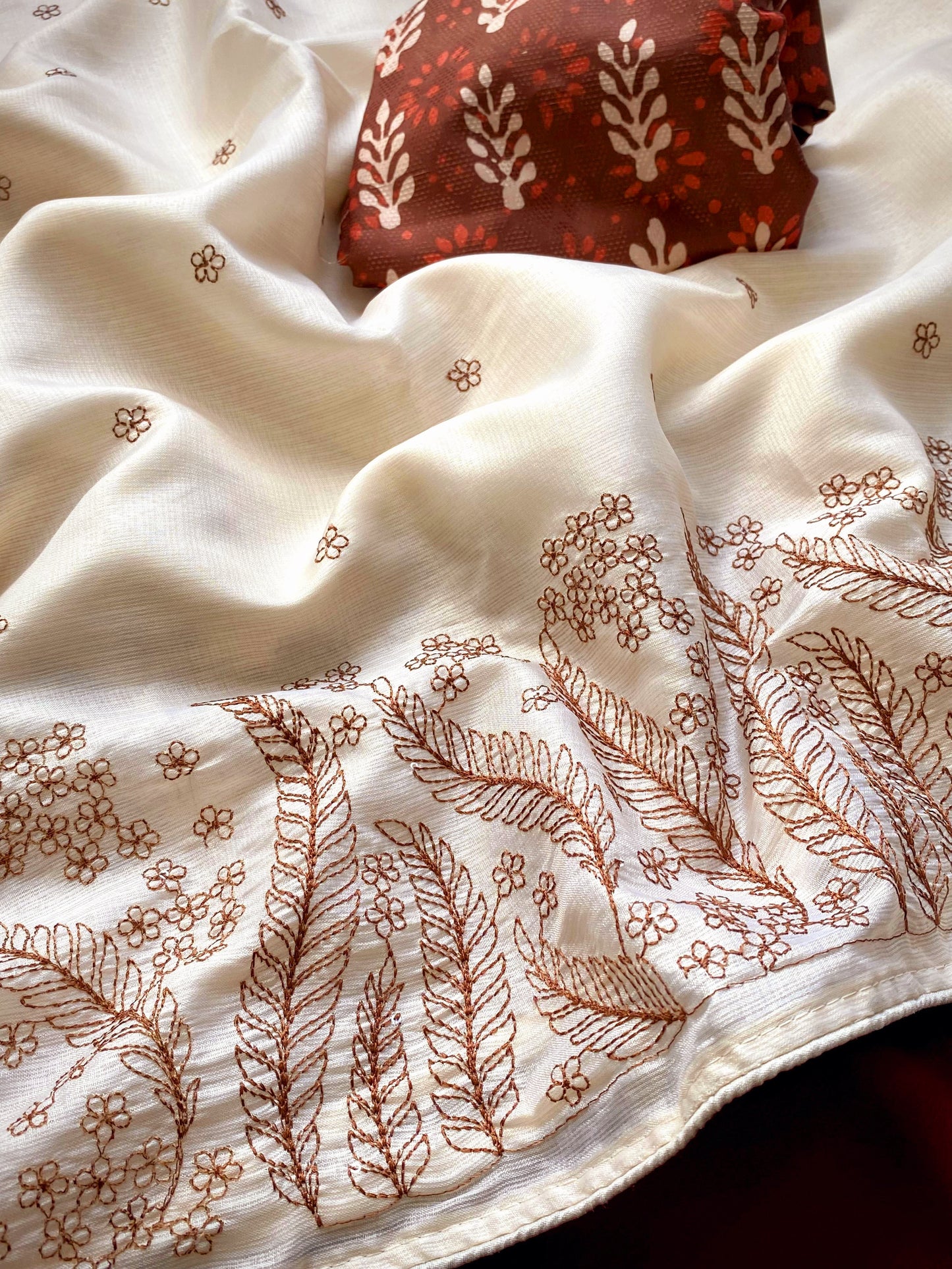 Kota silk saree with embroidery