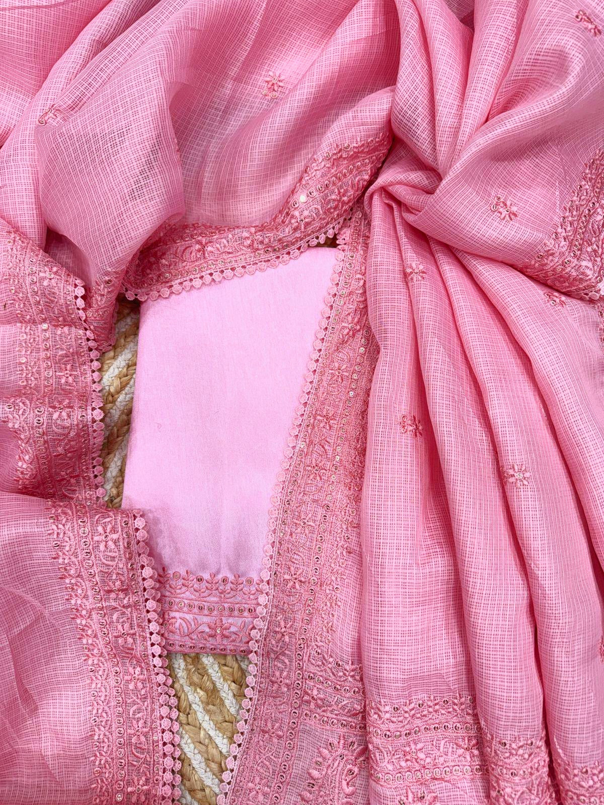 Kota saree with sequence and Thread embroidery