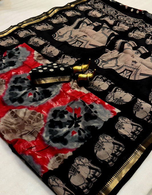 Beautiful Mangalagiri silk saree