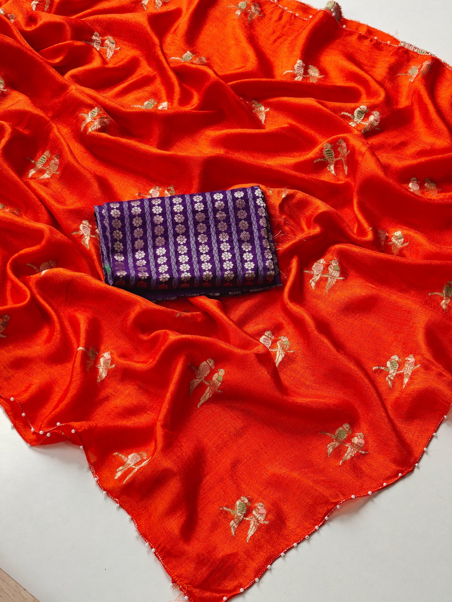 Pure Jute crush silk saree